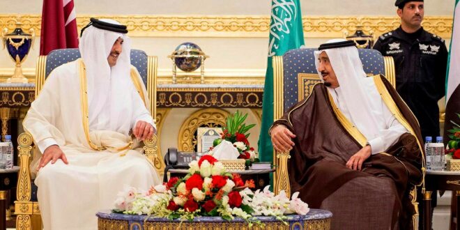 الملك سلمان وأمير قطر
