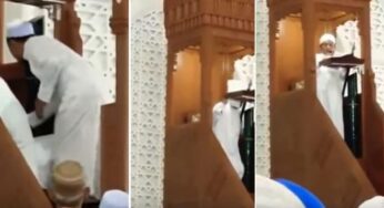 فيديو مؤثر.. لحظة وفاة خطيب أثناء إلقائه خطبة الجمعة على المنبر! (شاهد)