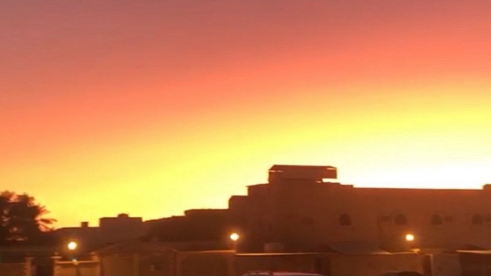 شمس دموية تظهر في سماء السعودية