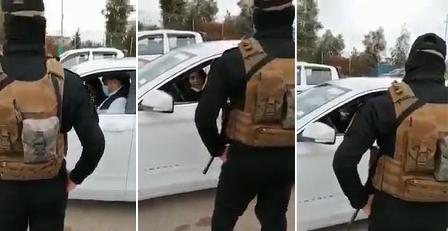 بالفيديو نائبة عراقية تشتم رجل أمن  