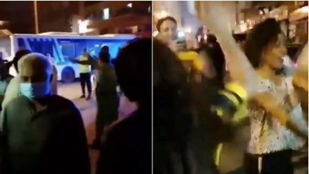 بالفيديو أجانب يتجمهرون في الشوارع ليلاً