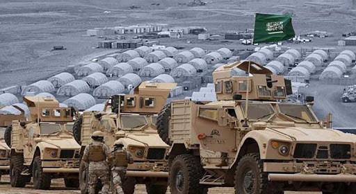 السعودية تدفع بتعزيزات عسكرية ضخمه بلحاف