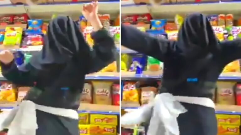 فتاة سعودية تفقد السيطرة على رغبتها .. وتمارس “الفعل المخل” داخل سوبر ماركت (فيديو)