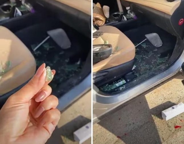 شاهد بالفيديو: لحظة انهيار فتاة سعودية بعدما تفاجأت بوجود سيارتها مصدومة أمام منزلها