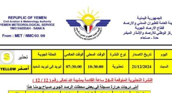 تحذير جوي: أجواء شديدة البرودة في المرتفعات خلال الـ24 ساعة القادمة